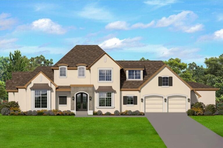 4-Bedroom 2-Story European Home with Game Room and Large Lanai (Floor Plan)