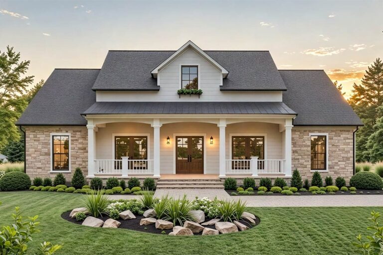 3-Bedroom One-Story Rustic Farmhouse with Expanded Outdoor Living (Floor Plan)