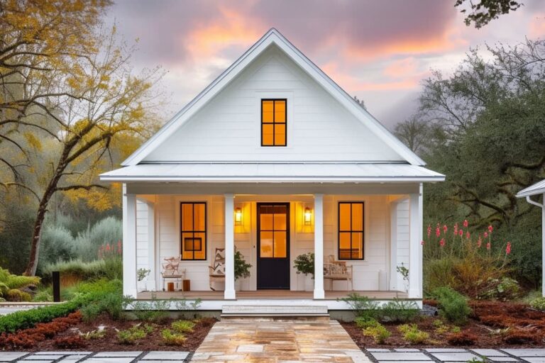 2-Bedroom 1-Story ADU Cottage with Vaulted Kitchen and Living Room (Floor Plan)