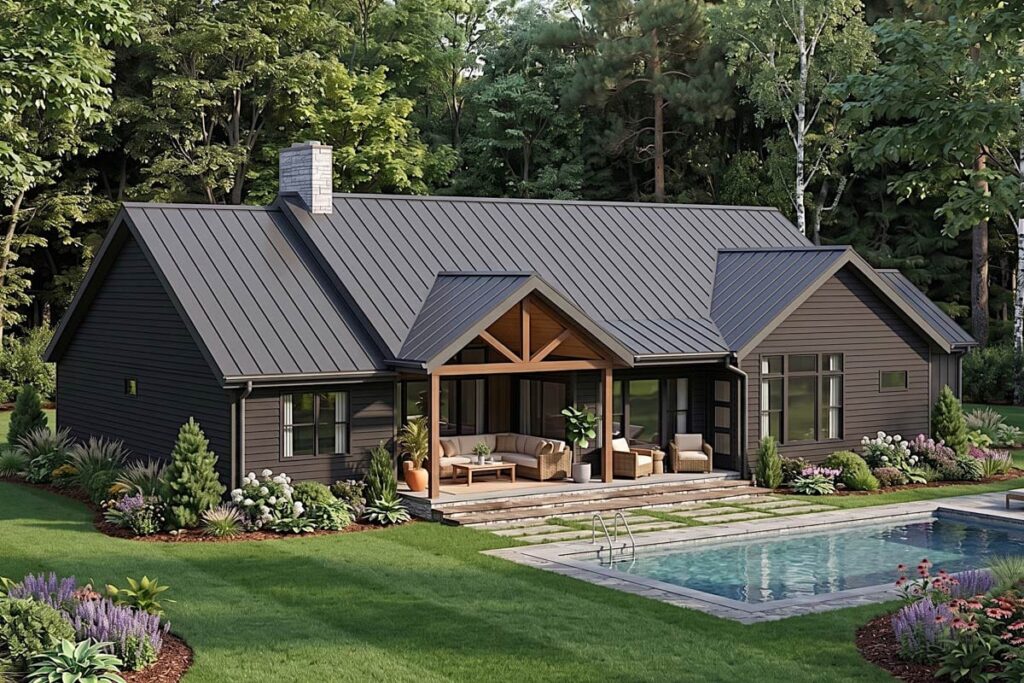 Plan 911072JVD: Modern Contemporary Farmhouse House Plan with 4-Car Garage and 2491 Square Feet - Image #4 - Contemporary, Farmhouse, Modern
