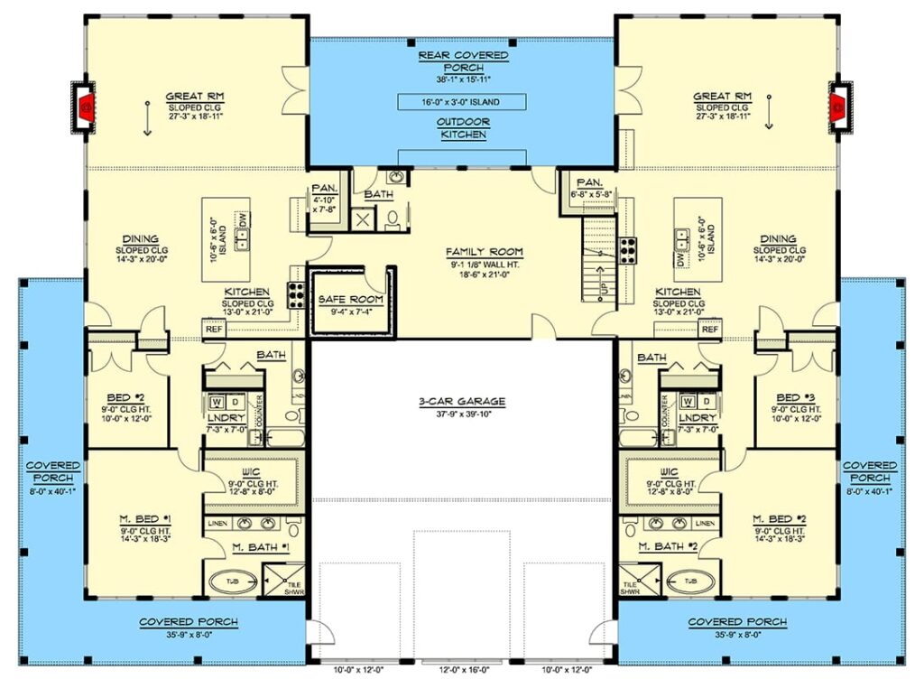 Plan 135474GRA: Modern Barndominium House Plan for Multi-Generational Living - Floor Plan - Image #15 - Barndominium, Contemporary, Modern, New American