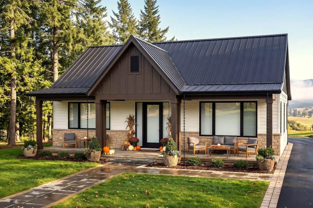 Plan 420207WNT: Modern Farmhouse House Plan with 3 Bedrooms and Vaulted Living Area - Image #1 - Contemporary, Country, Modern Farmhouse, Mountain, New American