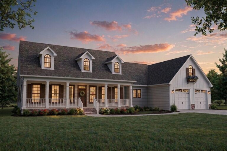 3-Bedroom 2-Story Country With Three Bedrooms And Bonus Room (Floor Plan)