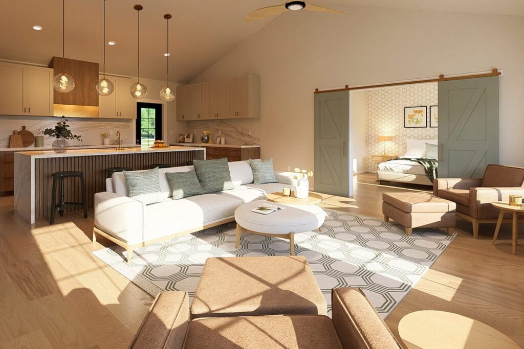 Plan 67855MG: Modern Farmhouse House Plan with Split Bedroom Layout and Carport - Image #11 - Country, Craftsman, Farmhouse, Modern Farmhouse, Ranch