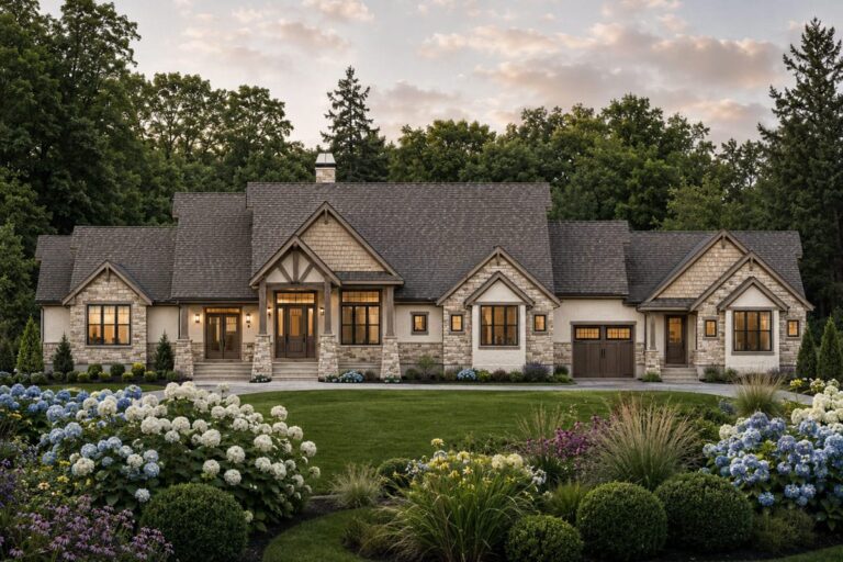 8-Bedroom 1-Story Craftsman Farmhouse With Attached Apartment And Walkout Basement (Floor Plan)