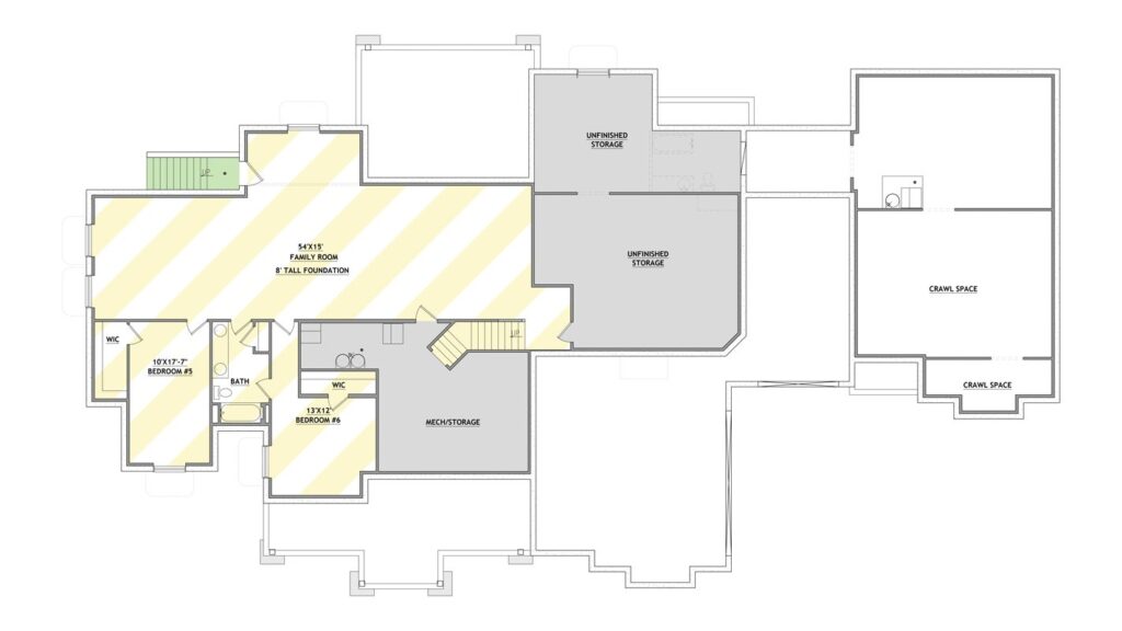 Plan 849102PGE: Grand Mountain Craftsman House Plan with 8 Beds and In-Law Suite or Apartment - Floor Plan - Optionally Finished Basement - Craftsman, Farmhouse, Mountain, New American, Rustic, Traditional