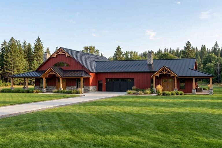 5-Bedroom 2-Story Farmhouse Barndominium With Master Suite – 1st Floor And Multi-Generational (Floor Plan)