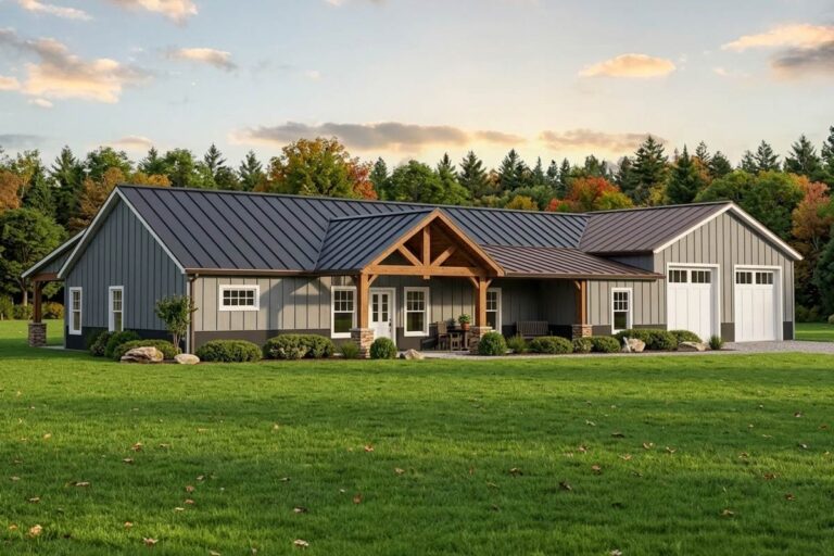 3-Bedroom 1-Story Barndominium With Master Suite – 1st Floor And Rustic Exterior (Floor Plan)