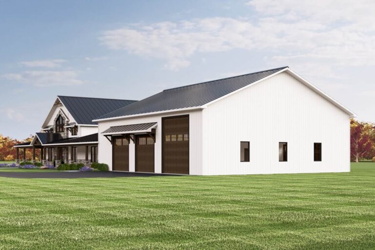 3-Bedroom 1-Story Barndominium With Mudroom And Walk-In Pantry (Floor Plan)