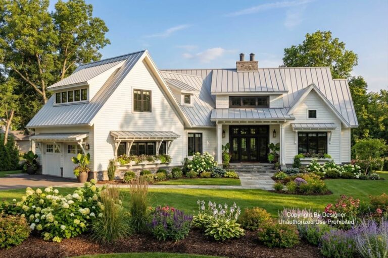 3-Bedroom 1-Story Country Farmhouse With Bedrooms – Split And Master Suite – Sitting Area (Floor Plan)