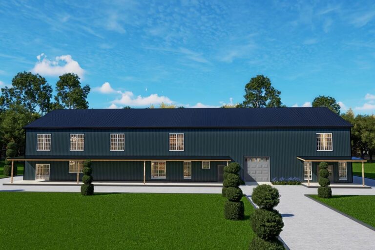 6-Bedroom 2-Story Barndominium With Jack & Jill Bath And Walk-In Pantry (Floor Plan)
